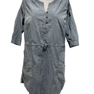 PATAGONIA Sun Shelter Tunic Dress in Storm Blue Stripe Size 4